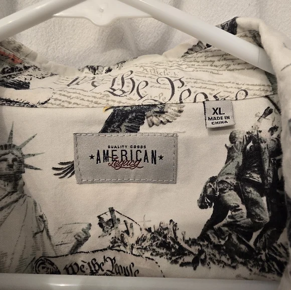 American Rag Graphic Print Shirt Mens Xl - Picture 2 of 4